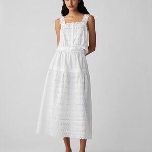 NWT Gap x Doen Eyelet Midi Skirt Size L